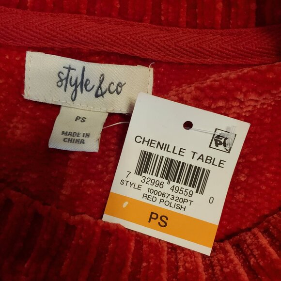Style & Co Womens Red Chenille Sweater PS - Picture 8 of 10